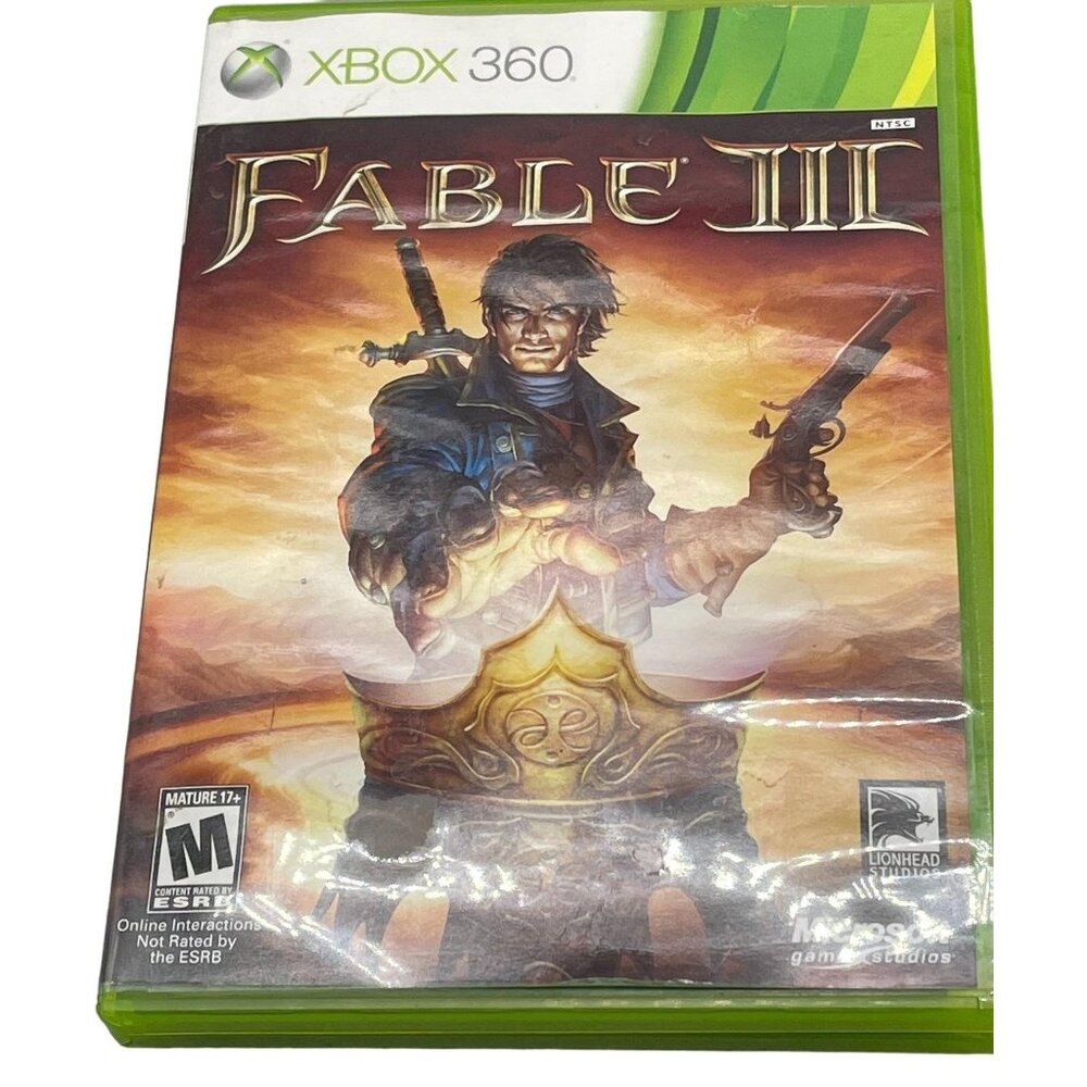 XBOX 360 Fable III Microsoft Game Studios Rated M 17+ Made in USA 2008 READ